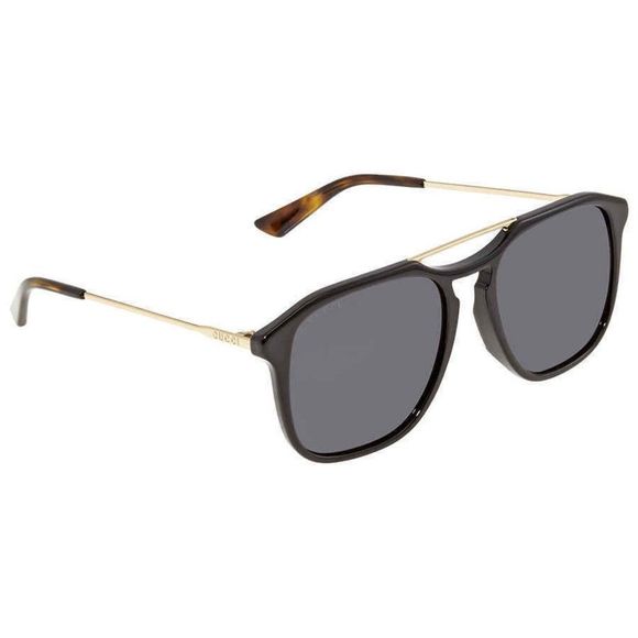 NEW Gucci Grey and Black Square Men's Sunglasses